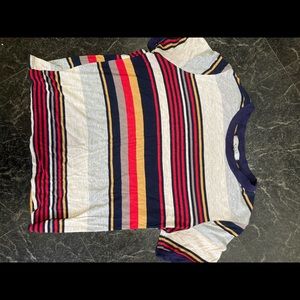 Striped cropped tee